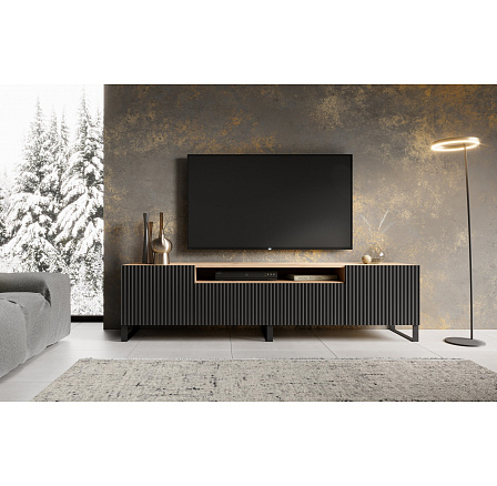 TV skříňka NOEMI Stojící Černá+Artisan