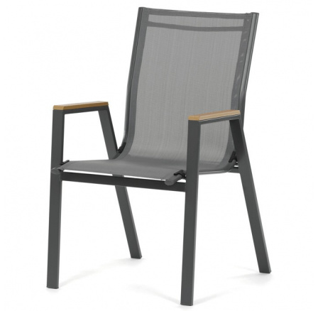 Zahradní židle, kov, síťovina, šedá, AZC-S1050 GREY Zahradní židle, kov, síťovina, šedá, AZC-S1050 GREY