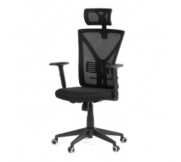 Kancelářská židle, houpací mechanismus, černá síťovina, KA-Q851 BK