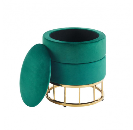 Taburet velvet zelená P3-FXJG G