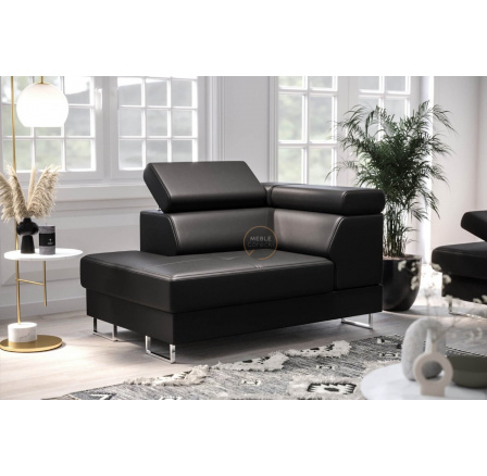 Křeslo lenoška GALAXY - Levá strana, černá eko kůže