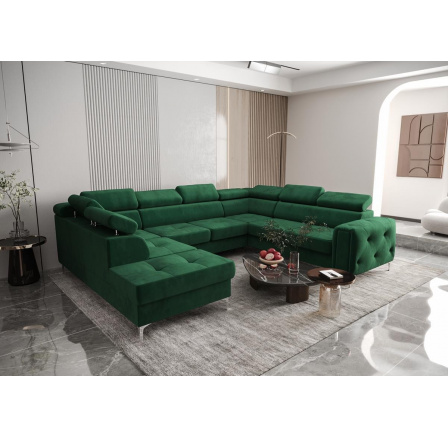 Rohová sedací souprava ORION MAX I s funkcí spaní 225X350X255 cm - zelená , pravá Rohová sedací souprava ORION MAX I s funkcí spaní 225X350X255 cm - zelená , pravá