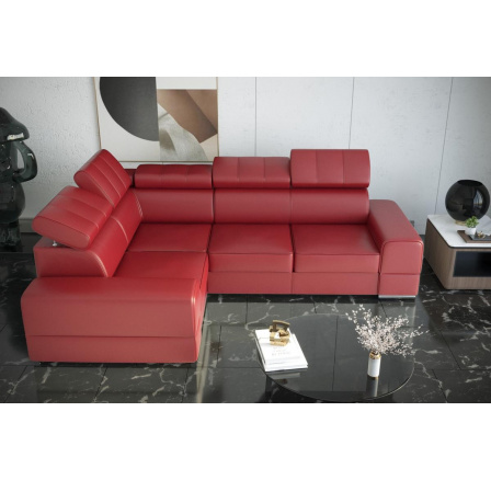Rohová sedací souprava ROYAL II 280×210 přírodní kůže - červená kůže , levá Rohová sedací souprava ROYAL II 280×210 přírodní kůže - červená kůže , levá