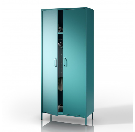 Kovová šatní skříň mořská FLAVIO