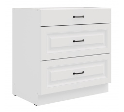 Dolní skřínka STILO - 80 D 3S BB, Bílá/Bílá