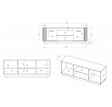 TV stolek URSO 08, dub Craft zlatý / černá