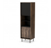 Vitrína SWING W-1, Ořech/Černá