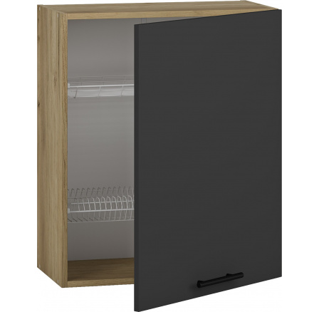 Kuchyňská horní skříňka s odkapávačem VENTO GC-60/72, dub antracit