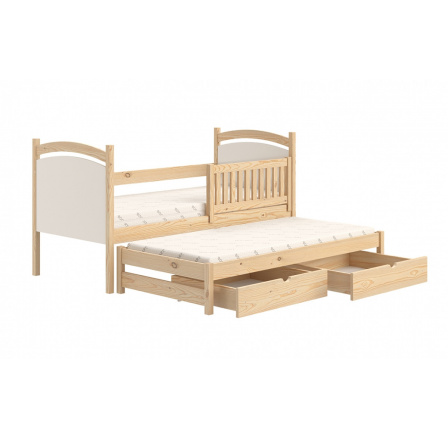 Postel přízemní výsuvná s tabulí na malování Amely - Barva Borovice, rozměr 80x180 Postel přízemní výsuvná s tabulí na malování Amely - Barva Borovice, rozměr 80x180