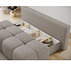 Nuwia sofa with sleeping function and storage box, beige plush upholstery Sola 18 145x200 1