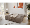 Nuwia sofa with sleeping function and storage box, light brown velvet upholstery Modullo 20 145x200 1