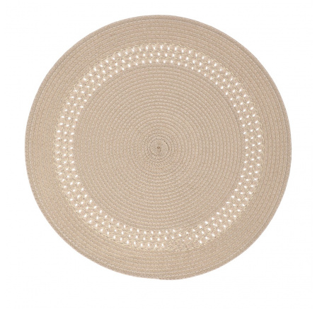 Podložky do jídelny B2TRINA béžové kulaté 39 cm 874272