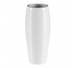 Váza keramická - glazovaná, bílá