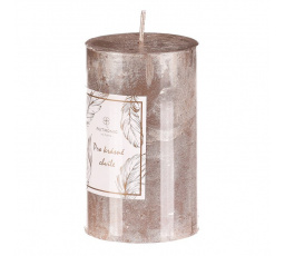 Svíčka metalická - 10 cm, bez vůně, parafín, champagne