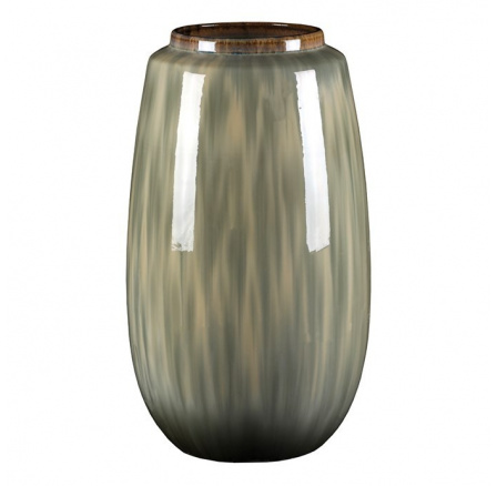 Váza keramická - mírně zaoblená, 38 cm, šedá Váza keramická - mírně zaoblená, 38 cm, šedá