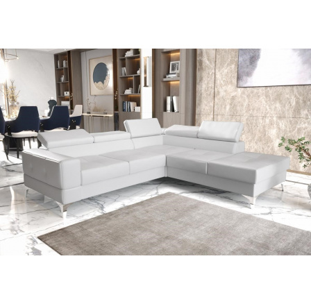 Rohová sedací souprava TOSCANIA II průměr 30x250 - bílá eko kůže , pravá Rohová sedací souprava TOSCANIA II průměr 30x250 - bílá eko kůže , pravá
