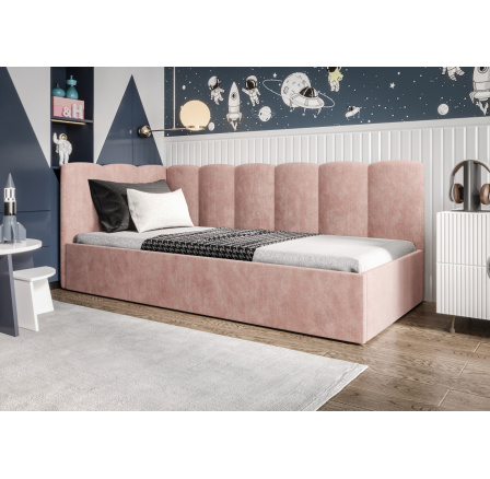 Postel SIMBA - růžová - T61, Levá strana Postel SIMBA - růžová - T61, Levá strana