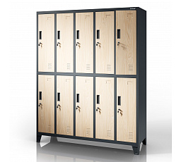 Šatní skříň BHP 10-dveřová antracitová / dub sonoma: Eco Design BARTEK 1360 x 1720 x 450 mm