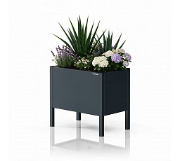 Kryt na květináč kovový malý antracitový: DAISY 400 x 350 x 250 mm