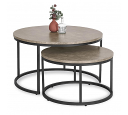 Sada stolků ROCKY MAX Beton/Černý