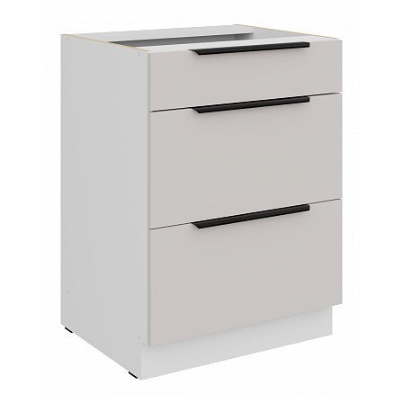 Dolní skříňka COMBO - 60 D 3S BB, Bílá/Kašmír Dolní skříňka COMBO - 60 D 3S BB, Bílá/Kašmír