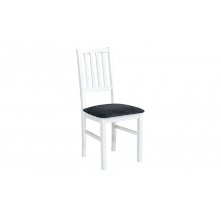 NIEL 7 A  (NILO 7 A)-jídelní židle - bílá dřevo šedá látka 24Z- kolekce "DRE" (K150-Z)