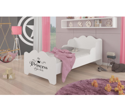 Postel dětská XIMENA PRINCESS BLACK 160x80 Bílá postel s matrací