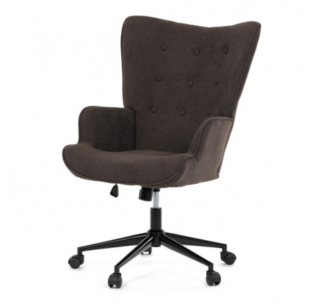 Kancelářské křeslo, hnědá, látka, AK-491 DBR2