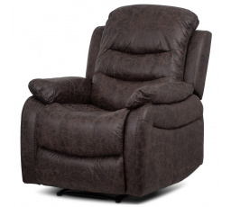 Polohovací křeslo, hnědá, látka vintage, TV-4086 BR