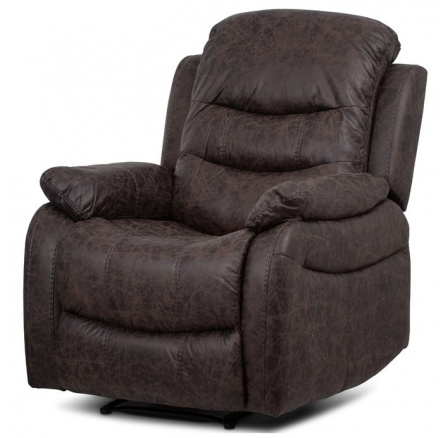 Polohovací křeslo, hnědá, látka vintage, TV-4086 BR