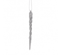 Rampouch plastový - závěsný, stříbrný, cena za balení (4 ks)