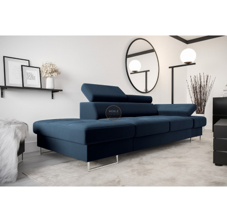Sofa GALAXY II S LENIŠTKEM 235 cm - modrá, levá strana Sofa GALAXY II S LENIŠTKEM 235 cm - modrá, levá strana