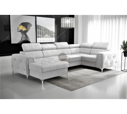 Rohová sedací souprava ORION MAX III s funkcí spaní 165x320x185 cm - šedá , pravá