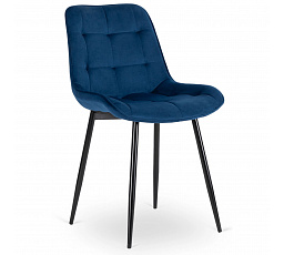 Židle CHRIS Modrá Sametová