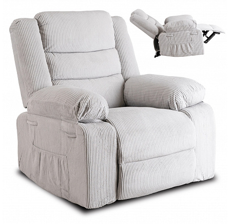 Rozkládací křeslo ARTURO Šedý Manšestr