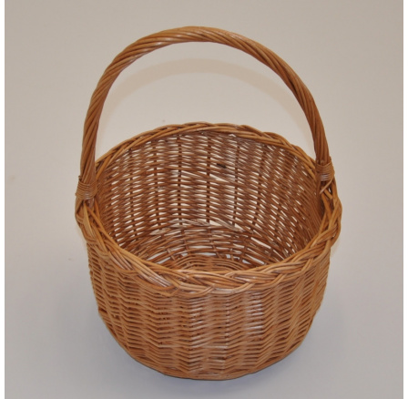 Koš vrbový nákupní kulatý