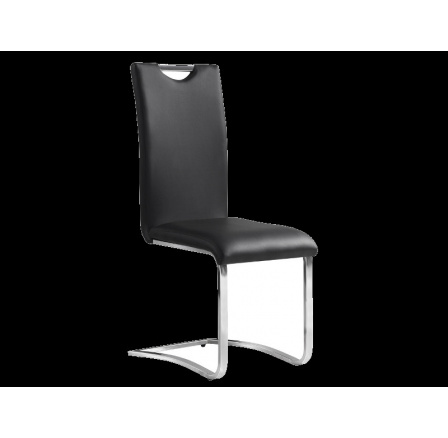 Jídelní židle H-790, chrom/černá ekokůže