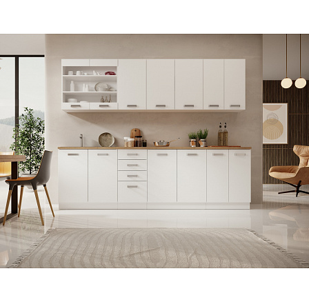 Kuchyňský nábytek BUBBLE 260 Bílý + Dub Lancelot Kuchyňský nábytek BUBBLE 260 Bílý + Dub Lancelot