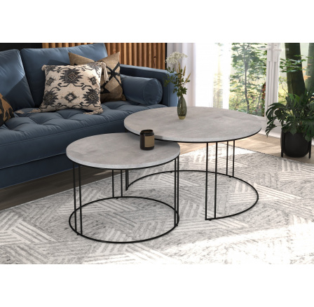 Konferenční stolek 2v1 ETTA Černá+beton