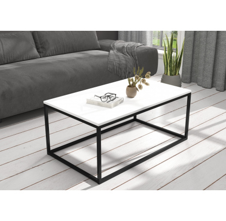 Konferenční stolek NARISA 100x60 černý+bílý
