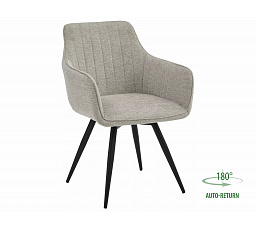 Jídelní židle otočná BALLO BREGO, Světle Béžová 31/Černá