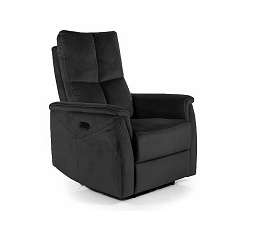Polohovací křeslo NEPTUN M VELVET (Masážní funkce), Černý Bluvel 19