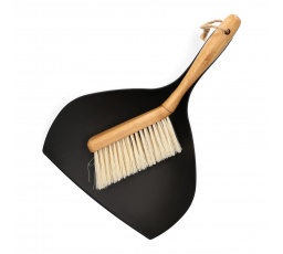 BAMBOU Smeták a lopatka černá 35x26 cm