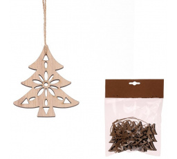 Stromečky na pověšení - dřevo, přírodní, cena za balení (8 ks)
