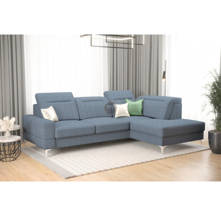 Rohová sedací souprava MALIBU MINI 180X250 - modrá , pravá Rohová sedací souprava MALIBU MINI 180X250 - modrá , pravá