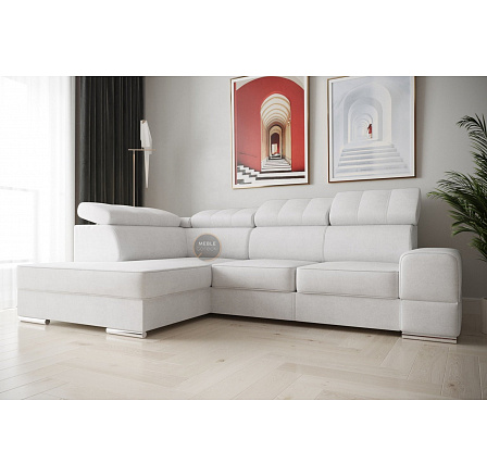 Rohová sedací souprava ROYAL I 260×185 - bílá eko kůže , pravá Rohová sedací souprava ROYAL I 260×185 - bílá eko kůže , pravá