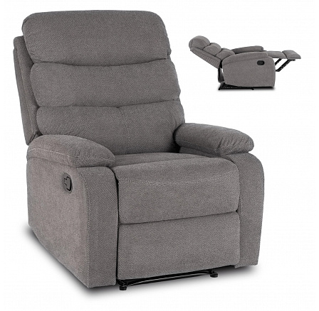 Rozkládací křeslo KOBE Šedá Tkanina