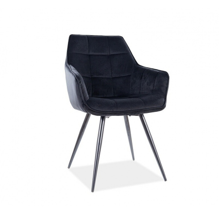 Jídelní židle LILIA VELVET, Černý Bluvel 19/černý mat