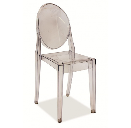 Jídelní židle MARTIN, transparentní, stohovatelná