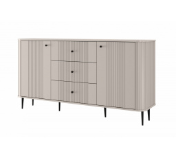 Komoda se zásuvkami Vesper 160 cm - kašmír / černé nohy